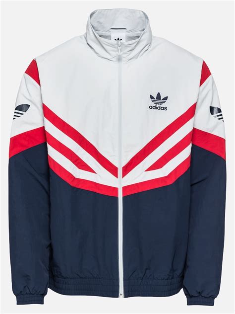 adidas college jacke rot weiß blau|Adidas hooded jacken.